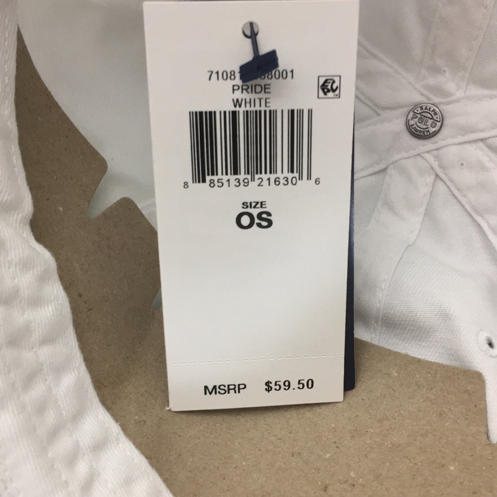 Polo Ralph Lauren Pride White Chino Adjustable Cap - Picture 7 of 15